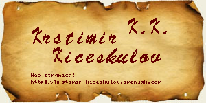 Krstimir Kićeskulov vizit kartica